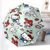 Hello Kitty,Friends Automatic Folding Umbrella-Simple 8-Rib Design, Bright Cartoon Pattern, Durable Iron Frame, Suitable For Travel, Outdoor