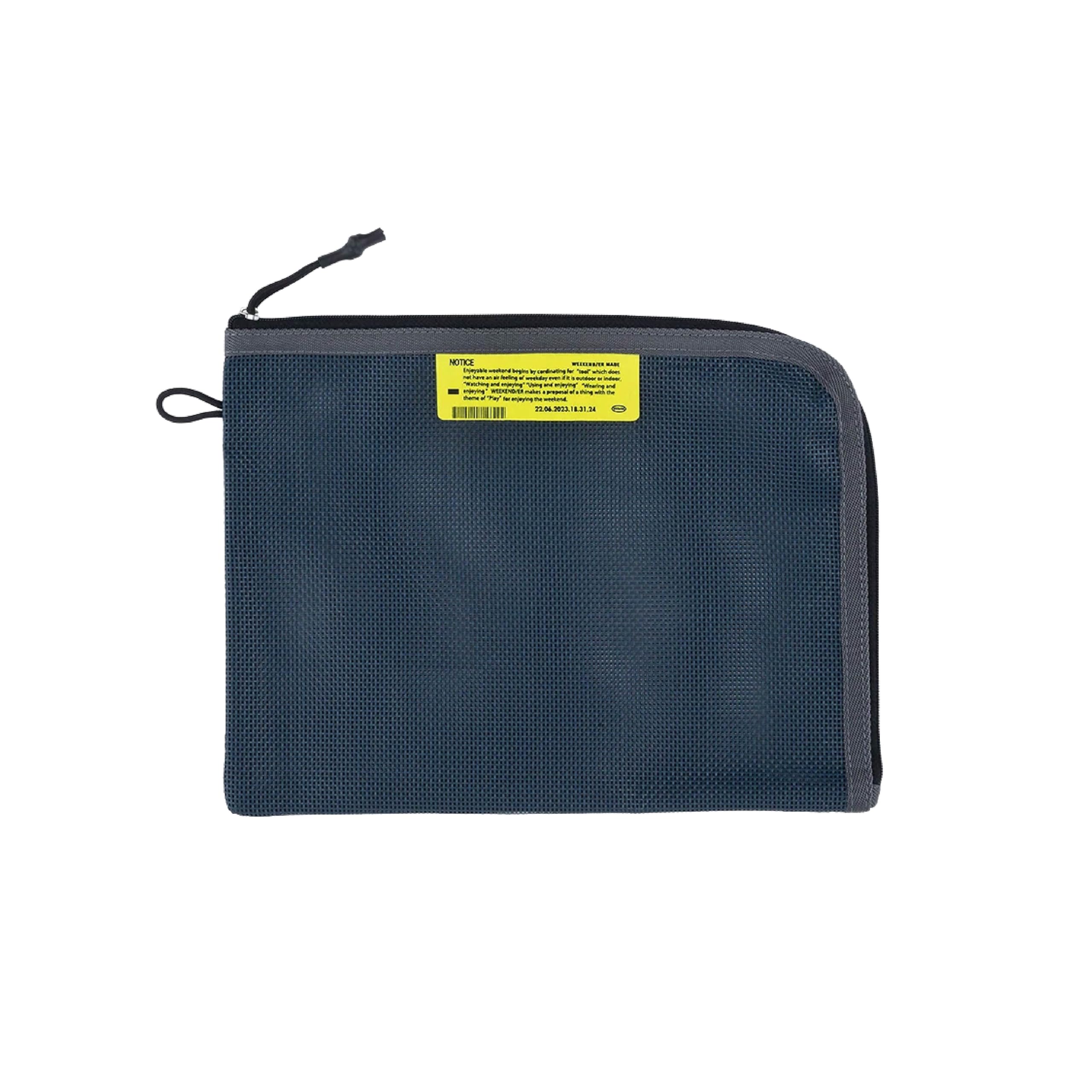 Flat Pouch MESH FLAT Small Item A5 Document Handheld Green [PVC CASE] Case, Storage, Notebook, Case, Stationery, Handbag, Storage,