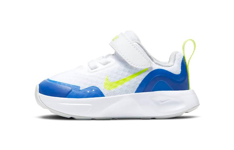 

Nike Wearallday Slip Resistant Cushioning Abrasion Resistant Breathable Low top Toddler Shoes White Green Blue CJ3818-104 23.5