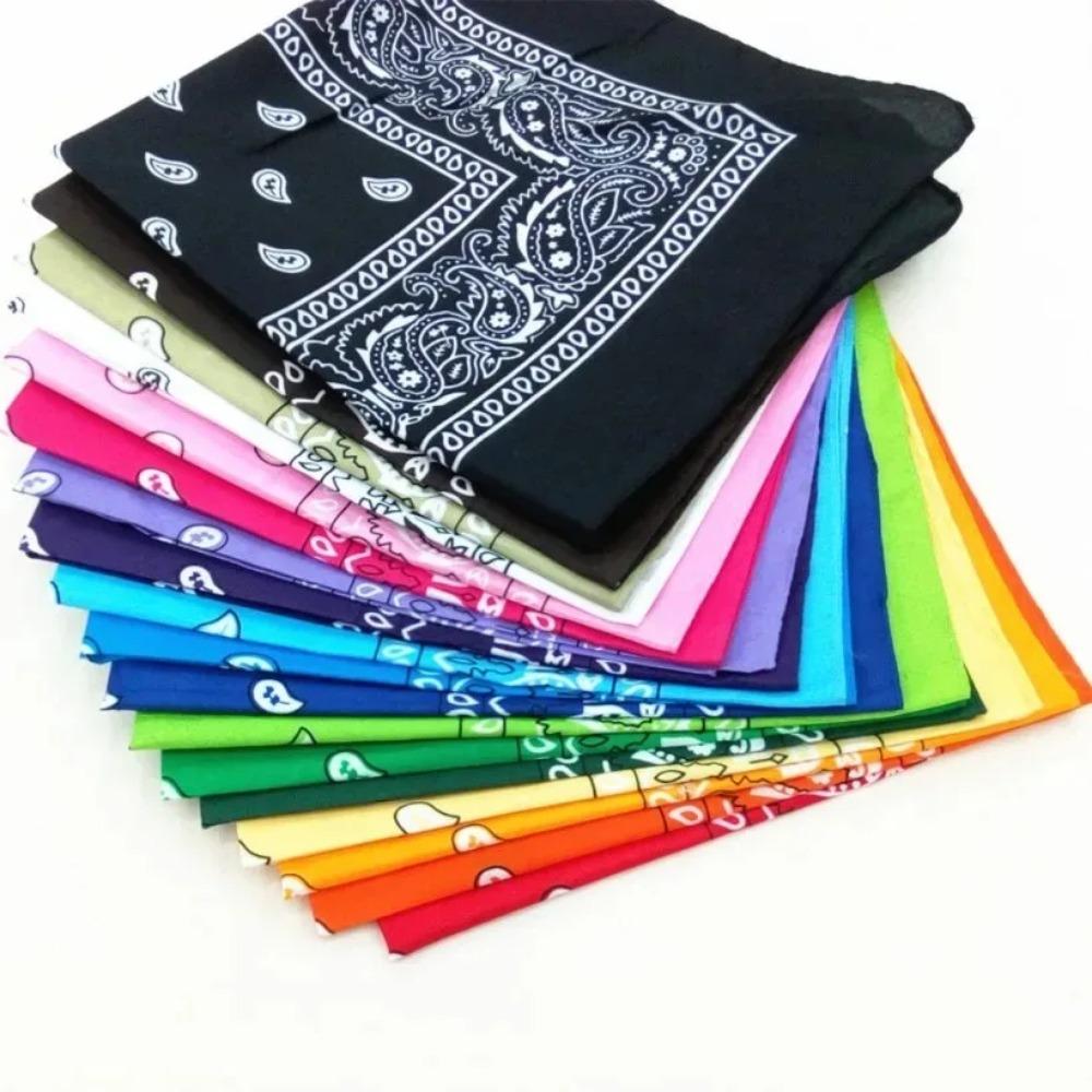 53cm*53cm Nisex Men Women Bandana Hairband Cowboy Mens Biker Sports Headwear Wrist Hairwrap Single Sided Head Wrap Scarf Paisley