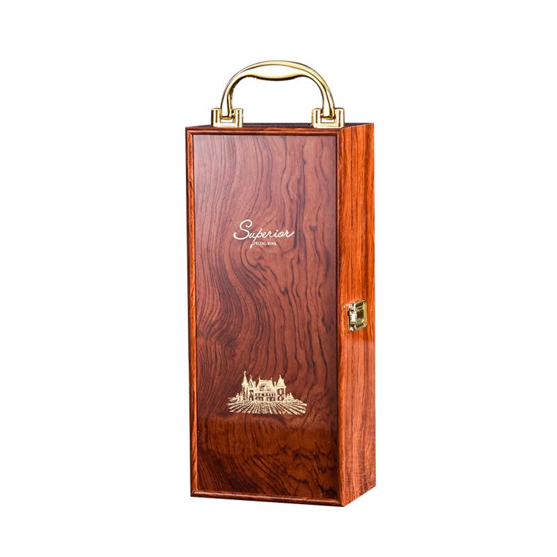 Custom Luxury Gift Set Wood Package MDF Boxes Lacquer Wine Wooden Box Wine Opener Included (as the picture,35*15.5*11cm)