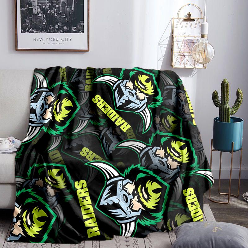 Raiders Team Spirit Blanket Lightweight Flannel Bedding Blanket Perfect for Travel, Camping, Living Rooms, Offices, Sofas, Fan Christmas Gift
