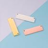 Geometric Rectangular Stainless Steel Mirror Pendant with Double Hole for DIY
