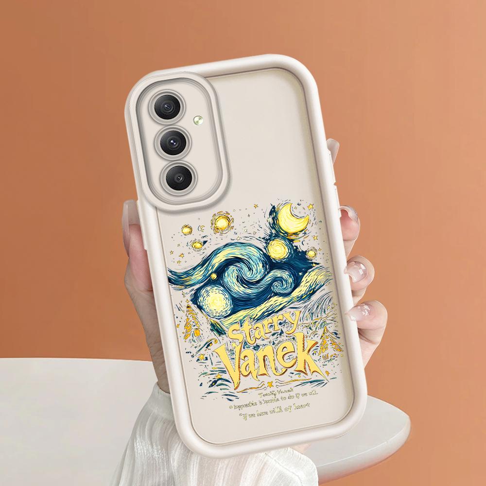 

Мягкий силиконовый квадратный чехол с рисунком лестницы для телефона, полное покрытие, противоударный защитный резиновый чехол для камеры для Samsung Samsung A73 5G белый