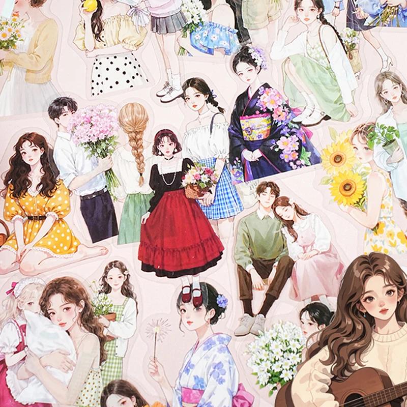 Mr. Paper 60Pcs/bag Breeze and Sweet Series PET Waterproof Sticker Pack Cute Things Stickers DIY Handbook Photo Frames Albums