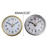 Mini Clock Insert Round Clocks Quartz Movement 2-1/2 65mm Diameter Clock Head Arabic Numerals DIY Crafts for Home