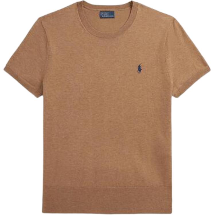 

Polo Ralph Lauren Вышитый Свитер с Коротким Рукавом и Круглым Вырезом Облегающего Кроя Женский свитер Коричневый WMPOSWENC021393-260 XS