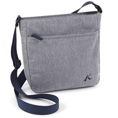 Chambray Fabric Crossbody Shoulder Bag Dark Blue 10101 [Kitamura] R-0781 Women's [Navy]