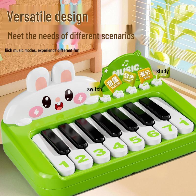 Little White Rabbit Kids' Pocket Piano - Cute Pet-Themed, Multifunctional Musical Toy for Early Childhood Learning