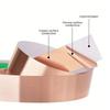 1 Roll Conductive Copper Tape DIY Crafts Shielding Tape for Slug & Snail Repellent Copper Foil Tape Versatile 20m