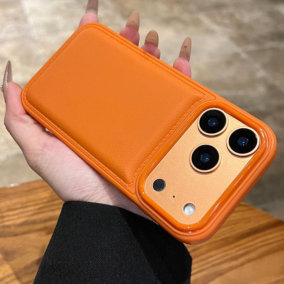 Leather Silicone Phone Case for iPhone 17 Air 11 12 13 14 15 16 17 Pro Max Plus 12 13 Mini Candy Soft Shockproof Protector Cover