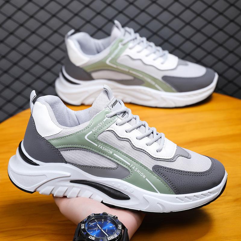 Men's shoes breathable lace-up running shoes men's casual shoes fashion versatile daily sports shoes trendy travel shoes