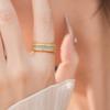 Retro Turquoise Open Round Ring: Shattered Reflections Index Finger Jewelry