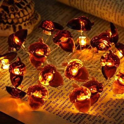 10/20/30 LEDs Acorn String Lights Thanksgiving Decorations Christmas Lights Forest Decor Fairy Decorative Lights Battery Powered