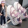 Girls Board Shoes Breathable Spring and Autumn New Leather Surface Casual Panda Classmates Middle School Children Non-slip Soft Sole Boys Sports Shoes