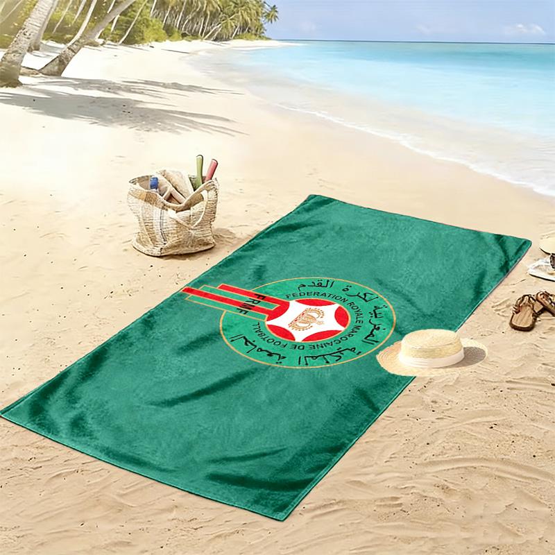 Morocco National Football Team Print Beach Towel, Large Soft Quick Dry Towel for Beach Camping Swimming