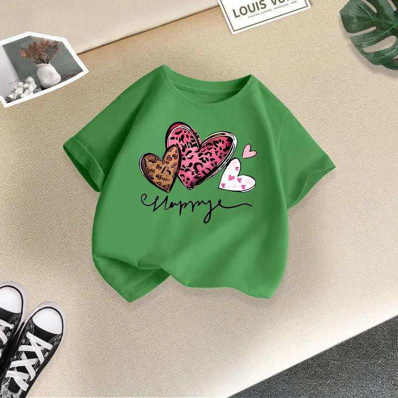 Girls' Fashionable T-shirt For Summer, Children's Casual Top
