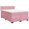 Maison Exclusive - Sommier à lattes de lit et matelas rose foncé 140x200cm velours