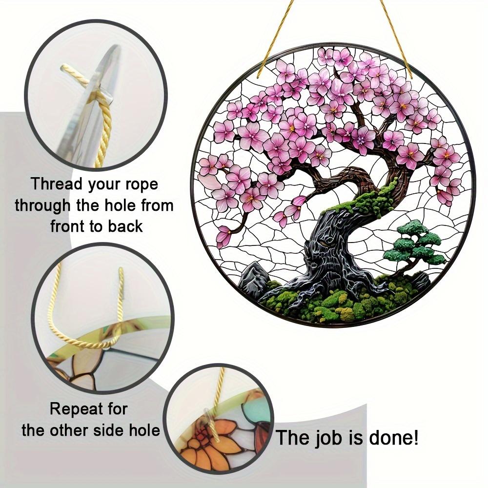 20Cm Tree of Life Series--Window Catcher Color Acrylic Window Decoration Home Decoration Garden Outdoor Pendants, Gifts, Pendants