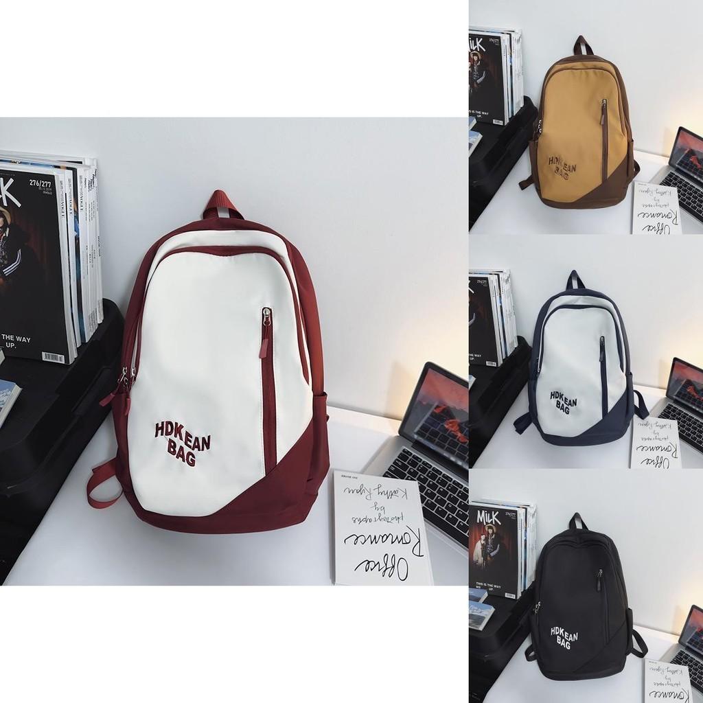 Three-layer Alphabet Design Couple Backpack For Middle School Girls