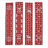 Christmas Table Runner Red Black Plaid Fabric Decor Dining