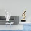 Rock Hand Note Sculpture Creative And Musical Figurine Resin Tabletop Ornament for Apartment