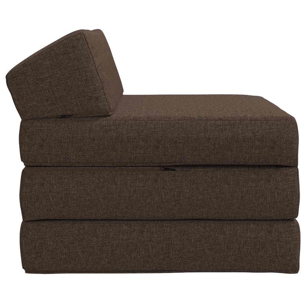 Foldable Sofa Bed Taupe 200 x 70 x 10 cm Fabric
