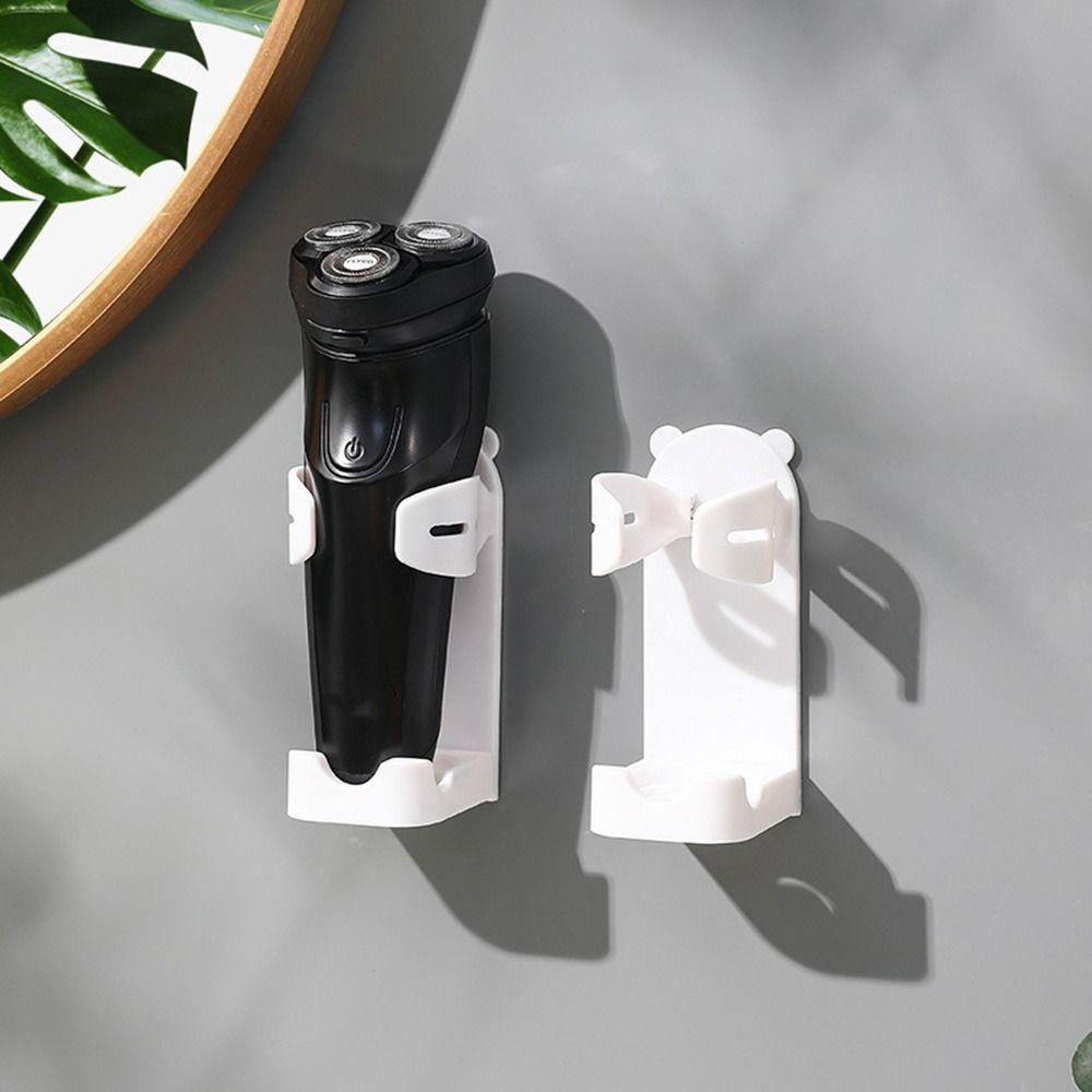 Self-Adhesive Razor Holder Non Perforated Shaver Storage Rack Wall Mounted Razor Rack for Bathroom