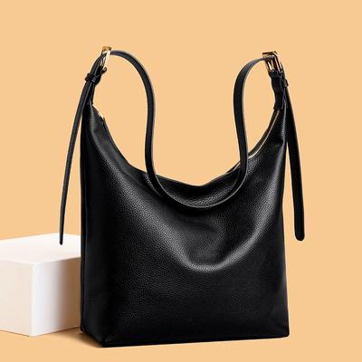 Women's Genuine Leather Bucket Bag Genuine Leather Shoulder Bag Crossbody Bag Large Capacity Women's Bag