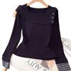 Women's Korean Style Slimming Thermal Long-Sleeve Casual T-Shirt, 2025 Autumn/Winter Collection