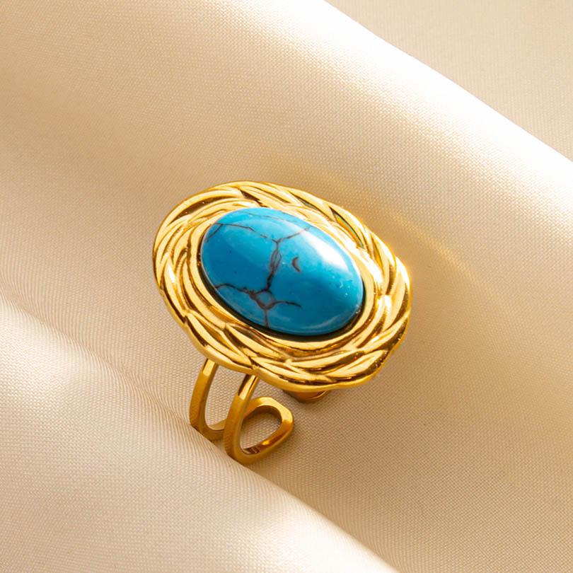 Adjustable 304 Stainless Steel & Titanium Geometric Ring - Unisex Cold Style