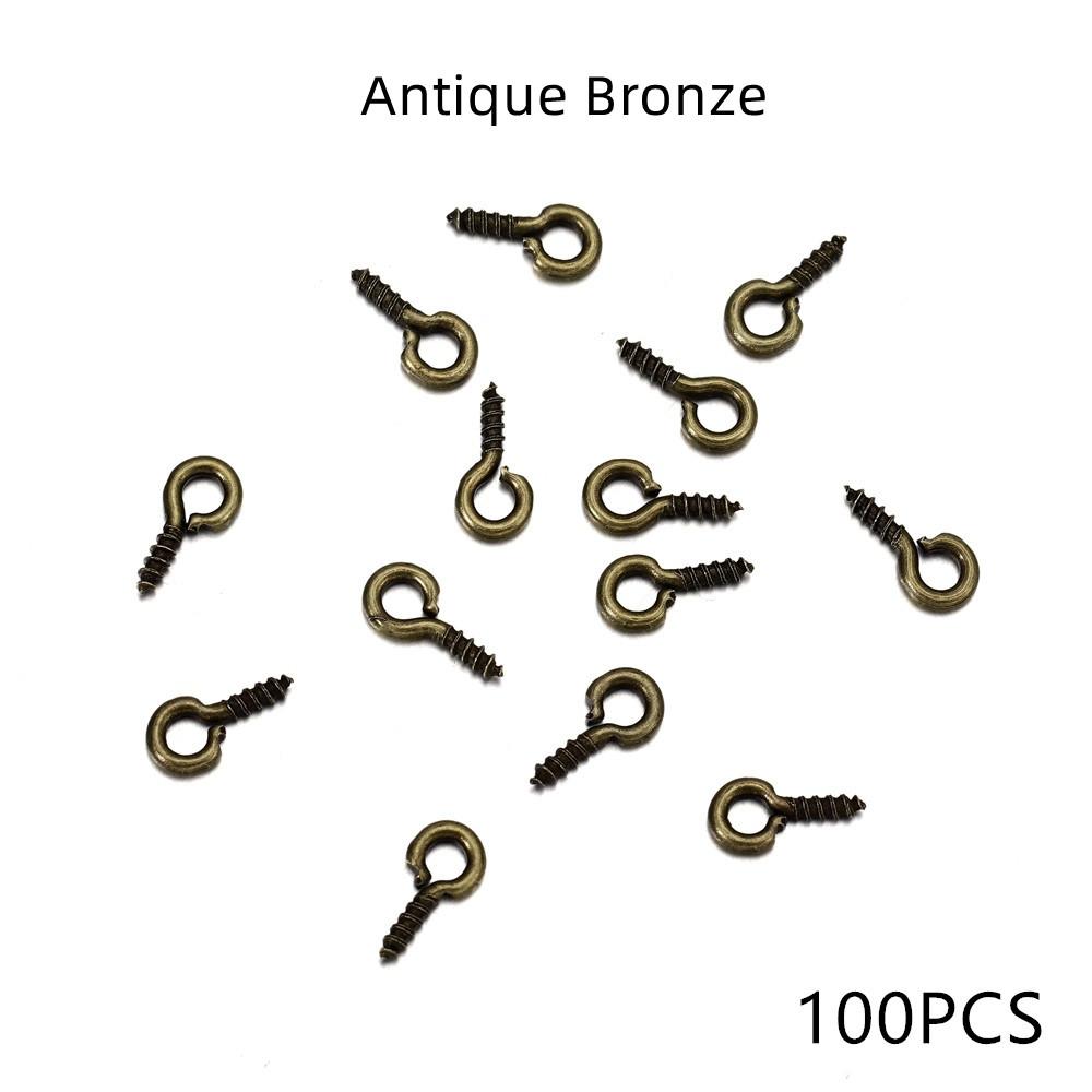 100-200 Stück Kleine Winzige Mini-Ösenhaken Ösen Schraubgewinde Goldene Verschlüsse Haken Schmuckzubehör Zum Basteln DIY