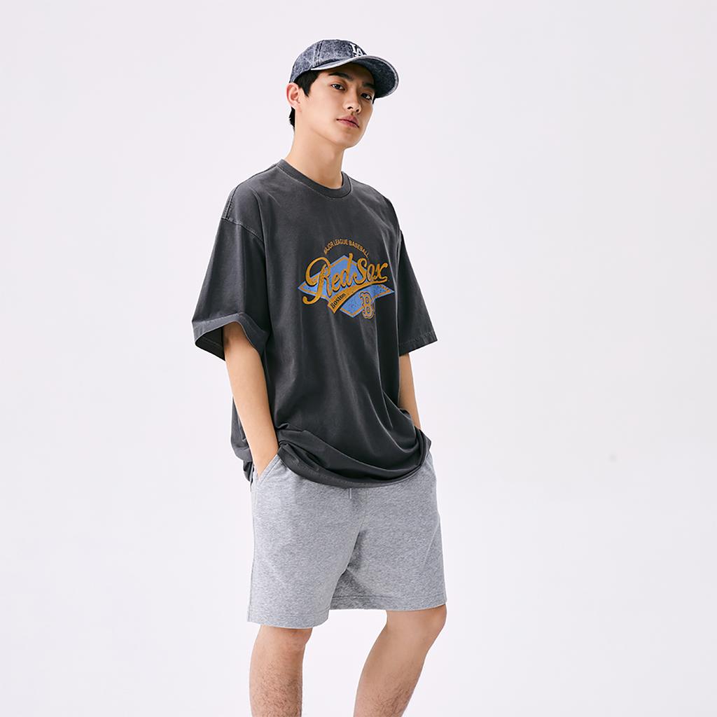 New MLB Boston Red Sox MLB Preppy Style Collection SS25 T Shirt Unisex Dark Charcoal Gray 3ATSV0753-43CGD