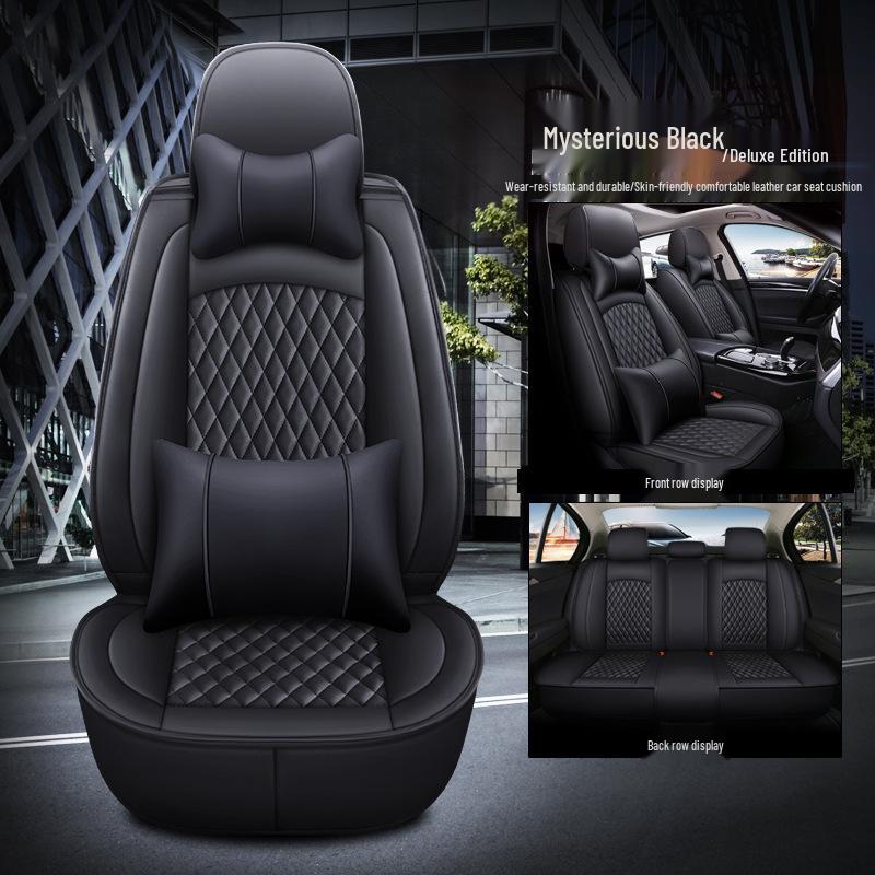 4-Season 3D Full Surround Leather Car Seat Cushion Cover for Sedan
