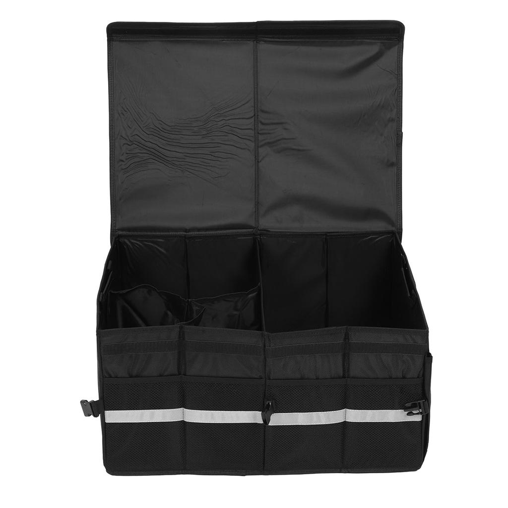 Car Trunk Organizer with Lid 63L Large Capacity Collapsible Cargo Storage Box for Vehicles SUVs
