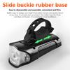 Waterproof Bicycle Light Usb Charging Bike Front Light Flashlight Handlebar Cycling Head Light W/ Horn Speed Meter Lcd Screen
