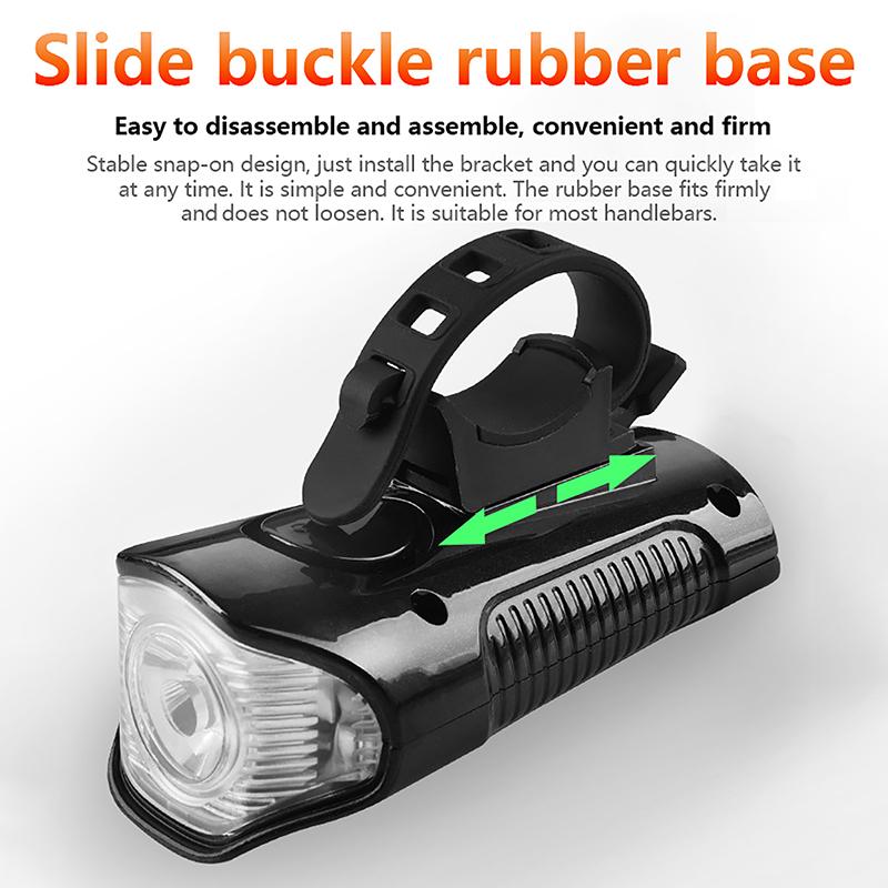Waterproof Bicycle Light Usb Charging Bike Front Light Flashlight Handlebar Cycling Head Light W/ Horn Speed Meter Lcd Screen