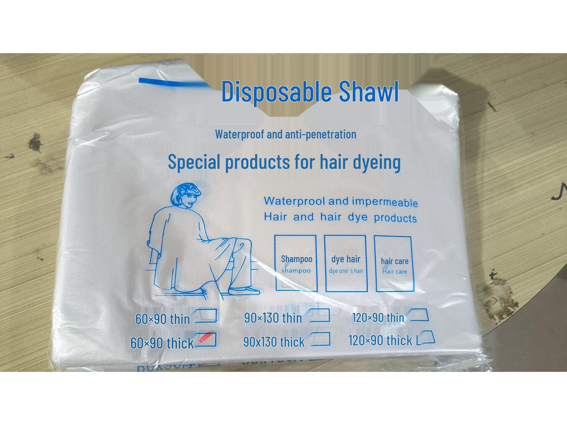 Толстый прозрачный парикмахерский пеньюар - Водонепроницаемый и одноразовый для химической завивки, окрашивания, ухода за волосами