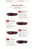 Compatible with 2020-2025 Honda City Dragon Scale Style LED Tail Light Assembly with Flowing Turn Signals.