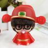 Anime Cute Creative Panda Qiqi Resin Figurine Keychain Diy Rhinestone Car Decoration Hanging Toy Gift Ornament Birthday Gift