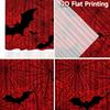 Set Of 2 Flat Printing Curtains Without Rod Halloween Bats Spiders Women Is Day Festival Chic Print Machine Curtain Polyester