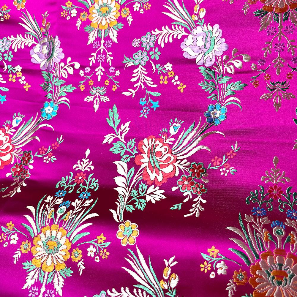 Begonia Floral Brocade Jacquard Damask Fabric DIY Sewing for Kids Clothes Kimono Chinese Robe Home Decor Pillowcase Accessories