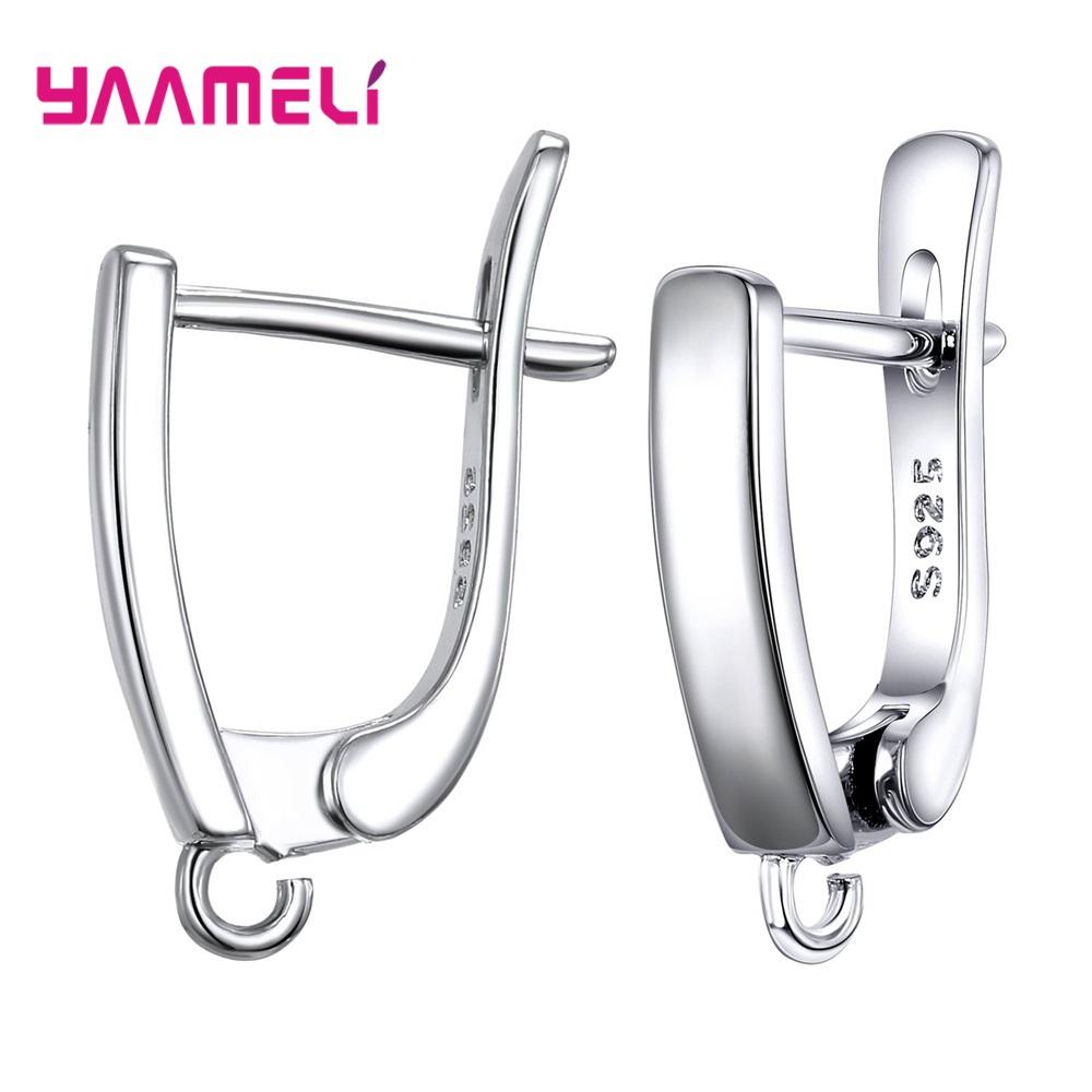 Real 100% S925 Sterling Silver Findings Earrings Leverback Earwire Fittings Components Accessories Handmade Supplies