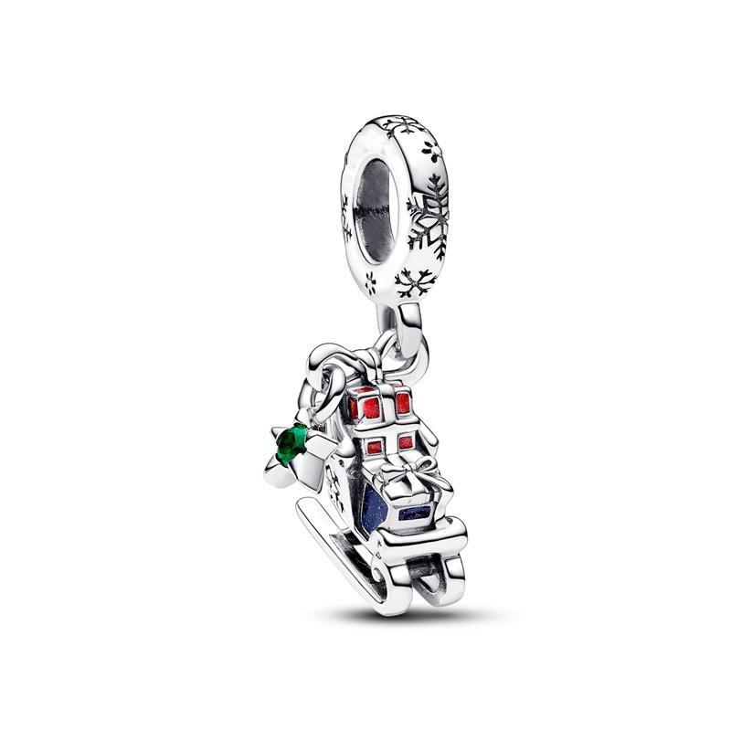 Snowman Sled Santa Claus Christmas Collection Charm Bead Pendant Fit Original European Jewelry Diy Making Unique Gift