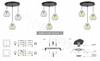 Modern wooden LED ceiling pendant lamp