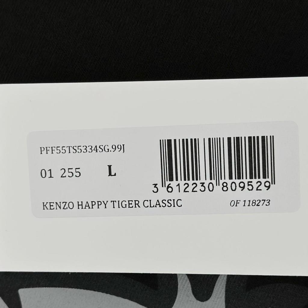 KENZO Happy Tiger FF55TS5334SG Short sleeve T-shirt black mens L Genuine used