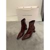 High-heeled short boots women's 2025 new autumn and winter design sense niche pointed thin boots patent leather thick-heeled boots leather shoes