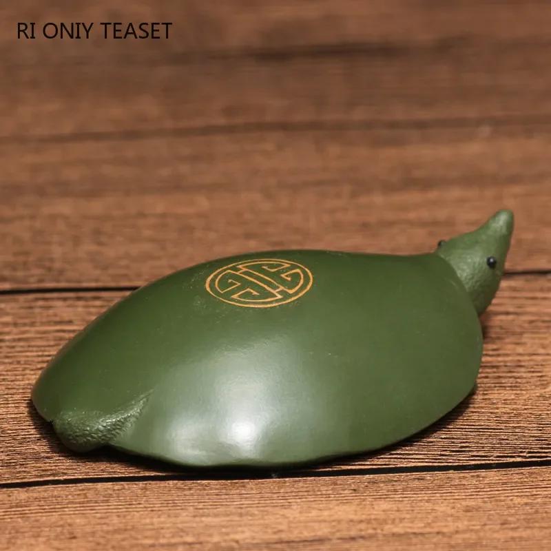 Creativity Turtle Sculpture Ornaments Chinese Yixing Purple Clay Tea Pet Handmade Animal Tea Figurine Crafts Tea Set Decoration