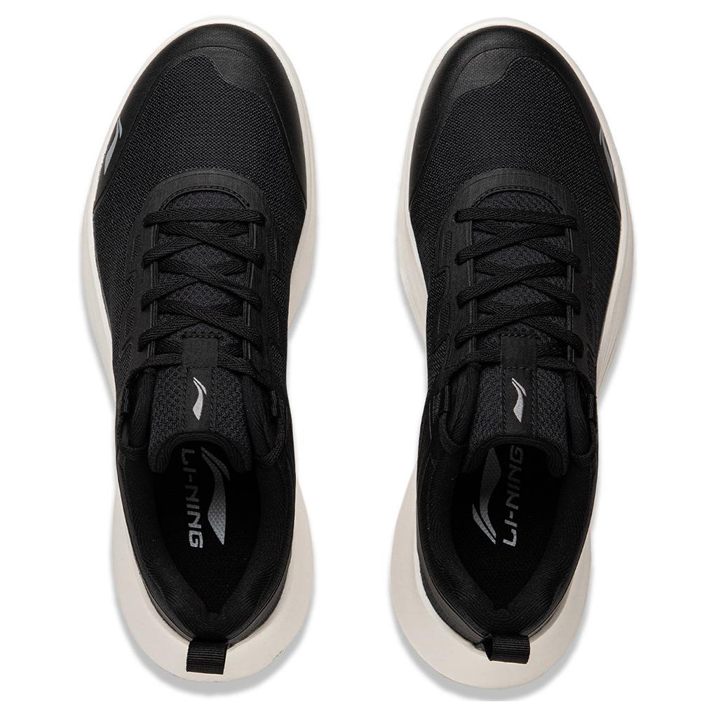 Li Ning Lightweight Soft Rebound Casual Running Shoes Men Sneakers Black Gray ARSU069-3
