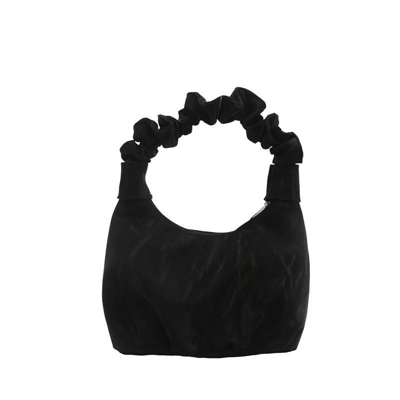 

Elegant Cloud Wrinkled Handbag With Zip Opening For Daily Use Women Fashion